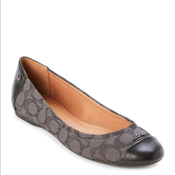 coach signature flats